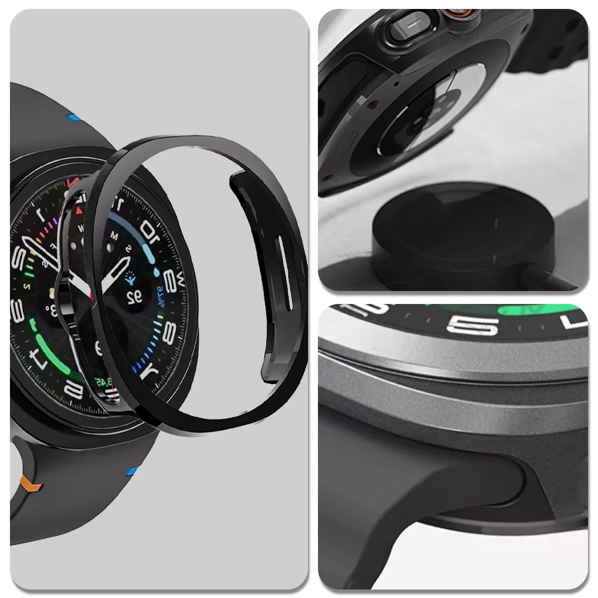 Pink Silicone Strap and Cover Set for Galaxy Watch 8 5 Pink Silicone Strap and Cover Set for Galaxy Watch 8 - Image 5