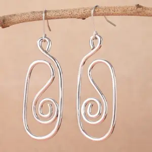 Vintage Silver Spiral Drop Earrings 7 Sb936513ab0ae42e5bf45e8abee03c775N