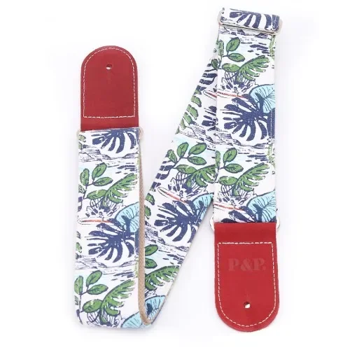 Vibrant Floral and Skull Guitar Strap 9 Vibrant Floral and Skull Guitar Strap - Image 9