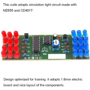 DIY Electronic Flashing Light Kit with NE555 & CD4017 12 Sb96161d281a3466aad8cda4156afbbefX