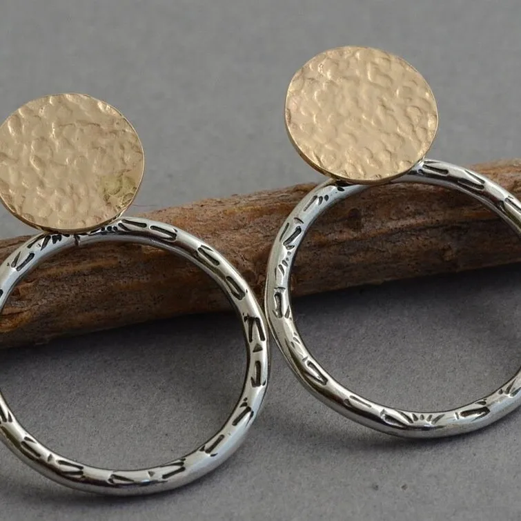 Vintage Geometric Round Earrings for Women 4 Vintage Geometric Round Earrings for Women - Image 4