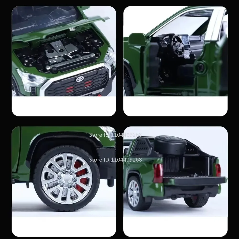 Red Diecast Toyota Pickup Truck Model 1:32 Scale 6 Red Diecast Toyota Pickup Truck Model 1:32 Scale - Image 6