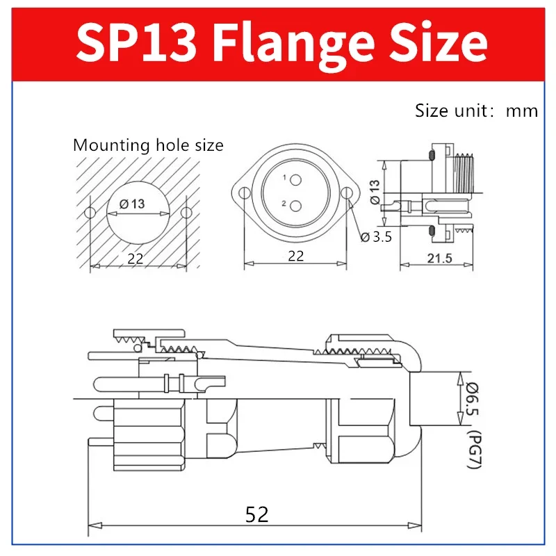 Industrial Waterproof Connector Set with Multiple Pins 3 Industrial Waterproof Connector Set with Multiple Pins - Image 3