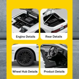 Vibrant Yellow RX7 Miniature Sports Car Model 13 Sb9eabeb2780c4471b6a395b4d366b215H 1