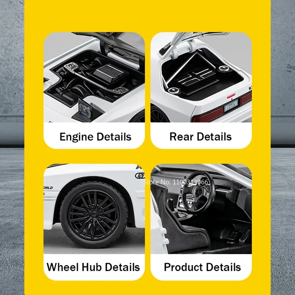 Vibrant Yellow RX7 Miniature Sports Car Model 5 Vibrant Yellow RX7 Miniature Sports Car Model - Image 5