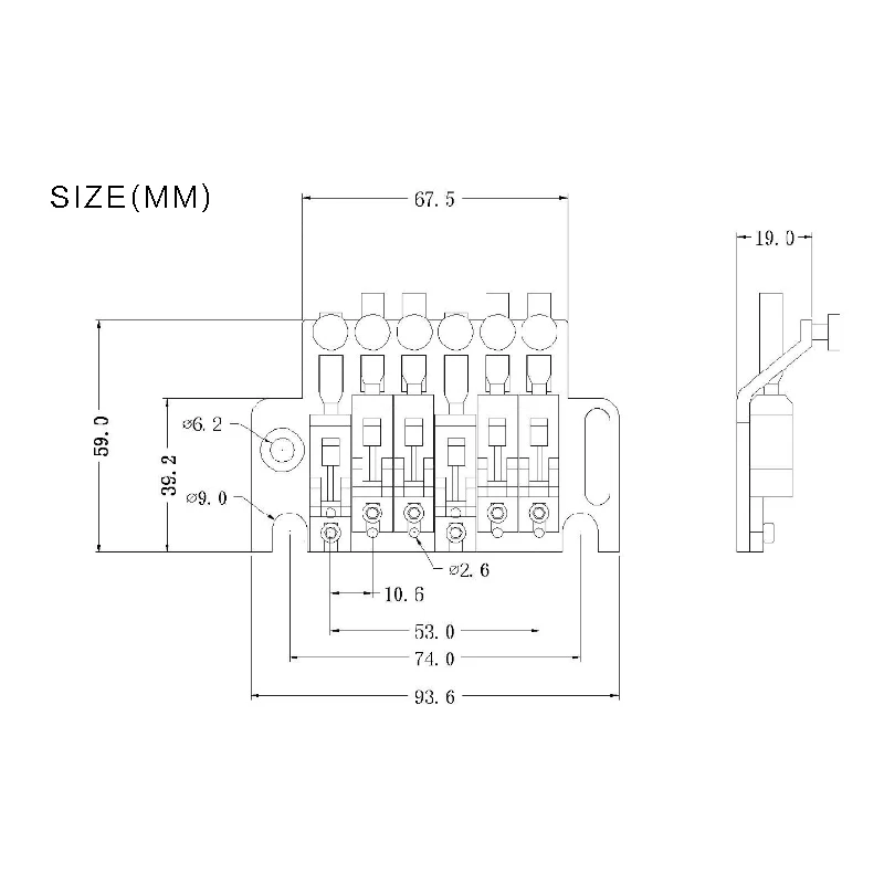 Gold Electric Guitar Tremolo System Set 2 Gold Electric Guitar Tremolo System Set - Image 2