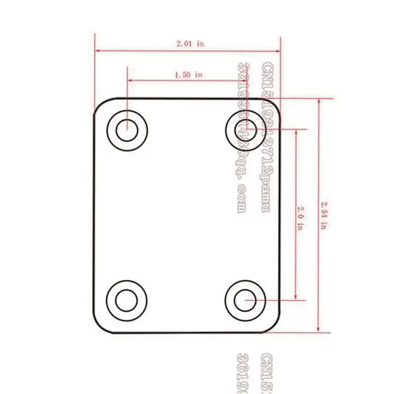 Vintage-Style Red Copper Guitar Neck Plate 4 Vintage-Style Red Copper Guitar Neck Plate - Image 4