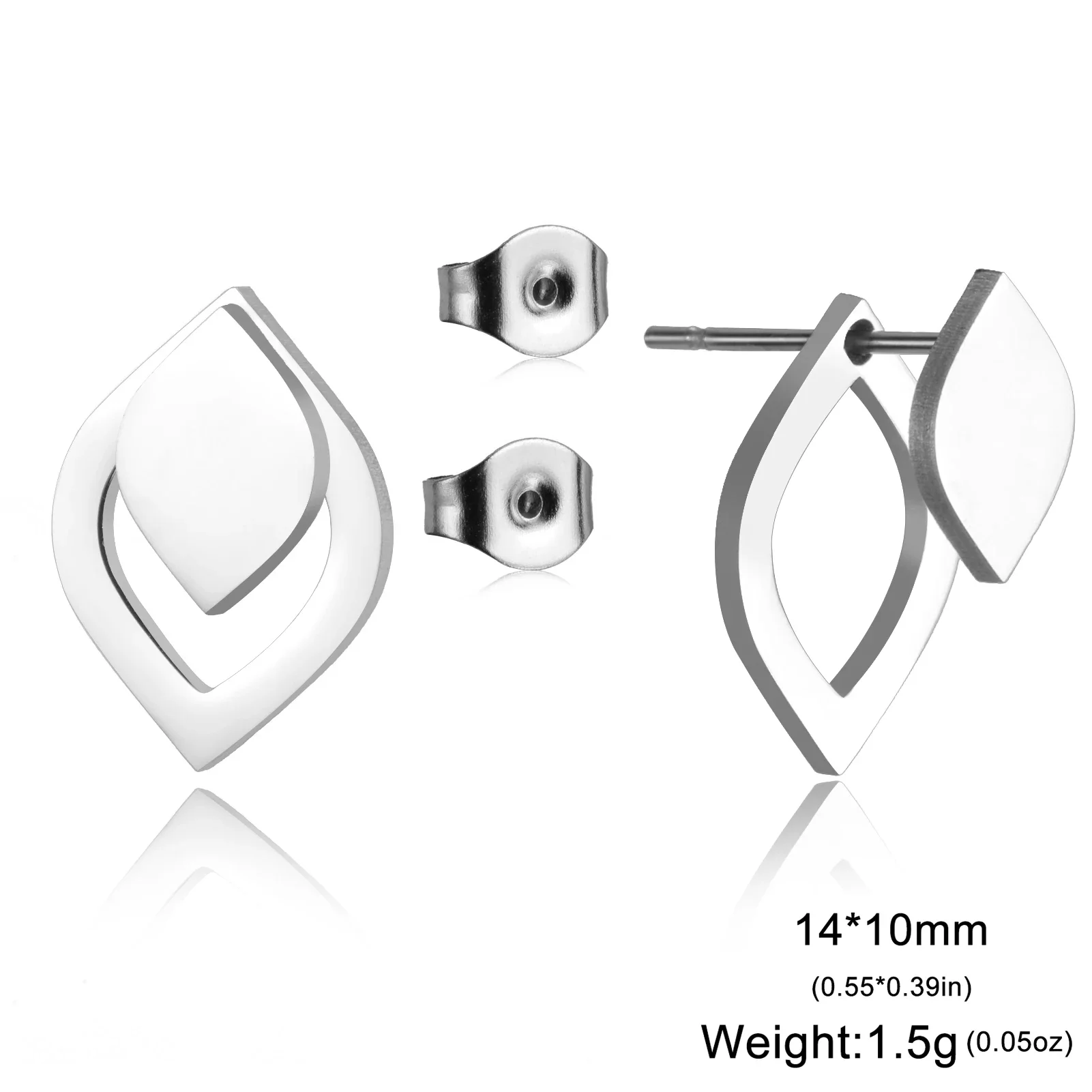 Geometric Gold Stainless Steel Earrings for Women 8 Geometric Gold Stainless Steel Earrings for Women - Image 8