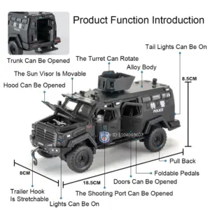 1:32 Saber-Toothed Tiger Police Car Model 12 Sba4d8fed647344eba91743c8d518ce32k