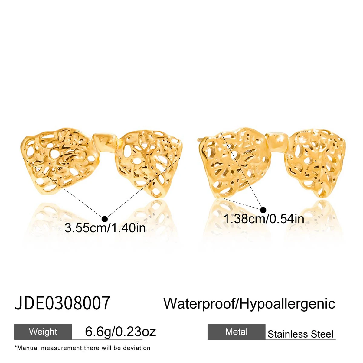 Stainless Steel Lace Bowknot Earrings 7 Stainless Steel Lace Bowknot Earrings - Image 7