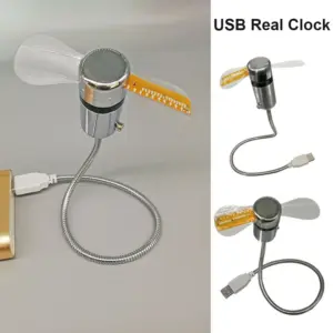Vibrant LED Clock Fan for Desktop 9 Sbaa179c1b5494ee0a85e700634b47b0bG