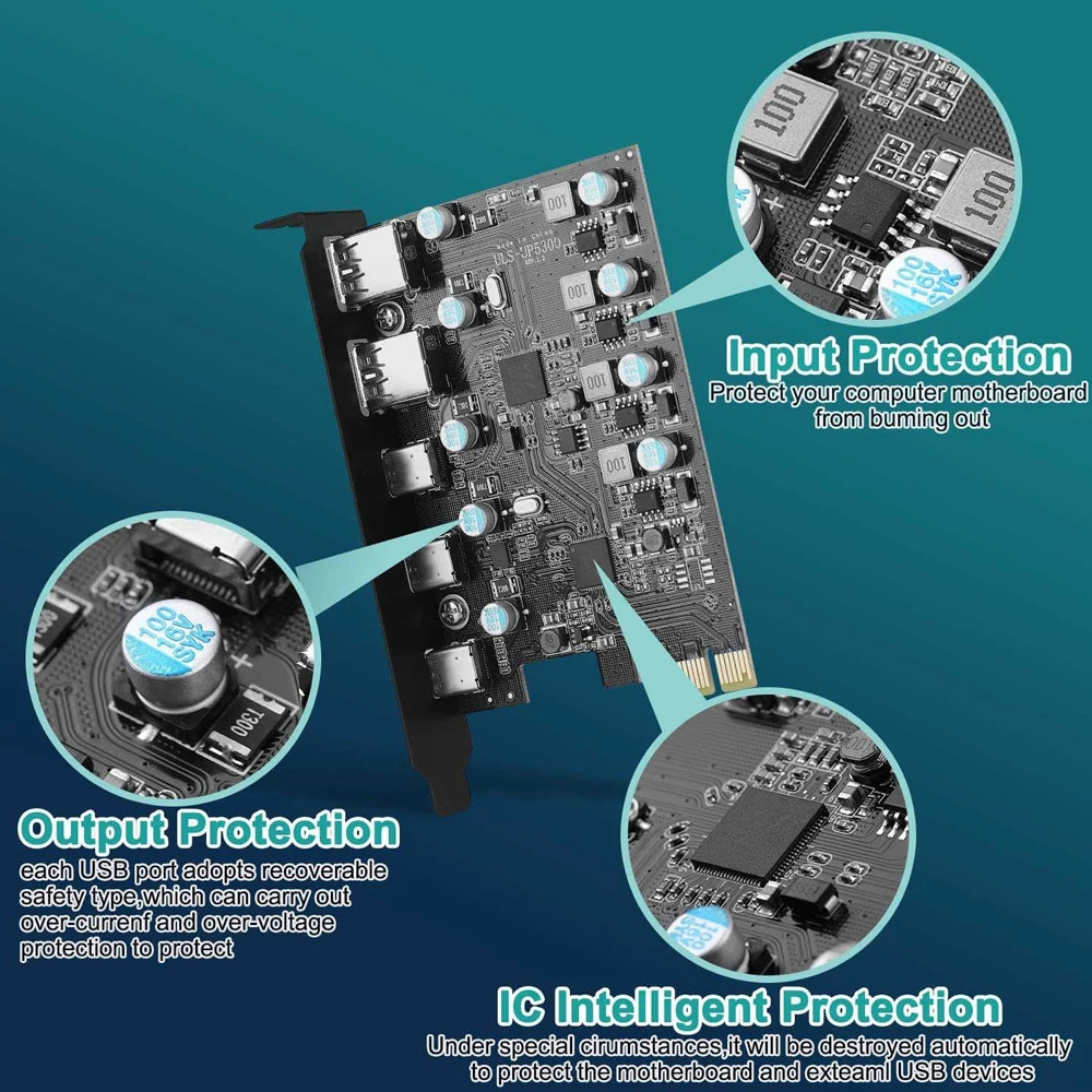 PCIe USB Expansion Card with 5 Ports 3 PCIe USB Expansion Card with 5 Ports - Image 3