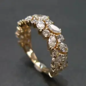 Gold-Tone Floral Cocktail Ring for Women 5 Sbacb30ded90945ea9716de83a4936476X