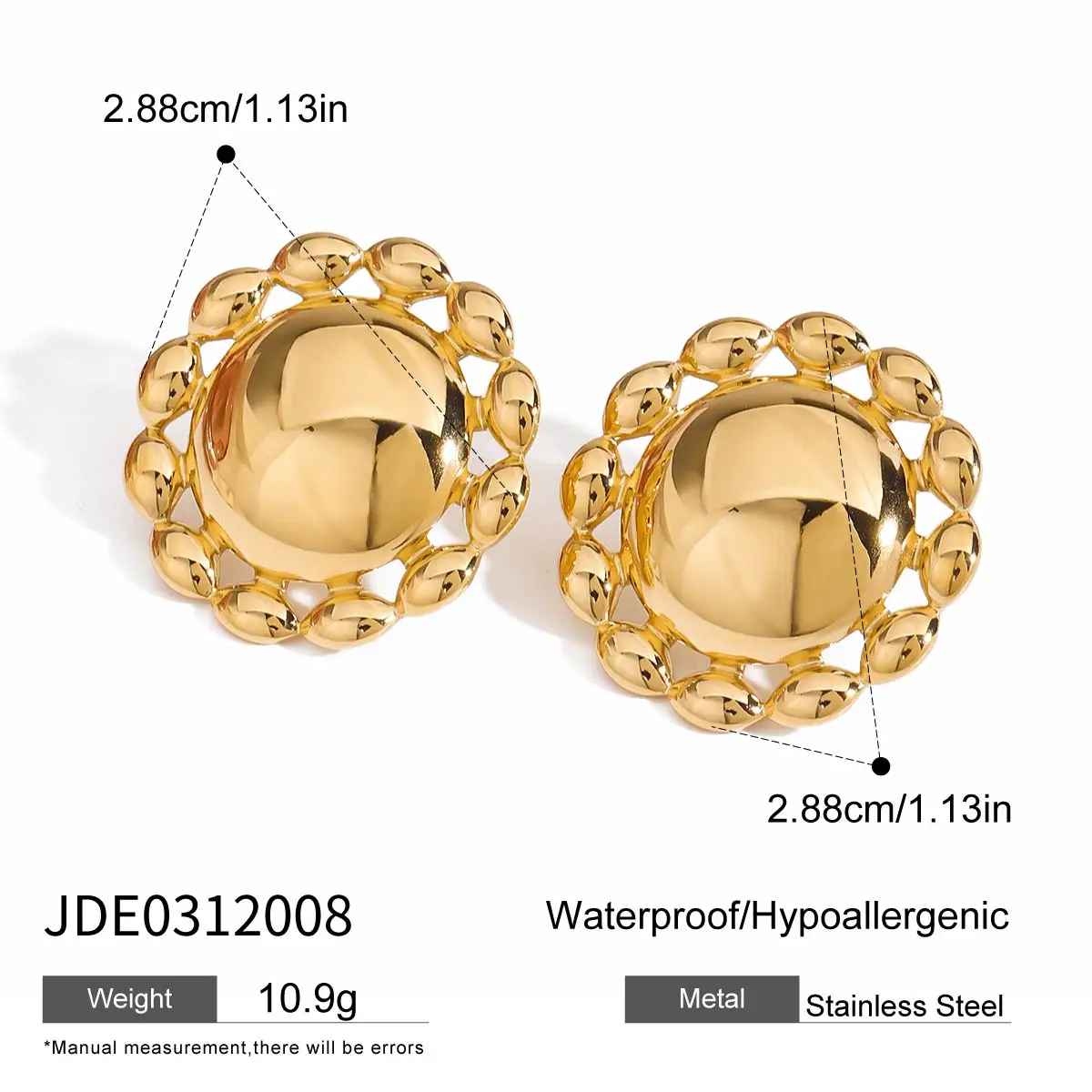 Stainless Steel Sun Earrings for Women 7 Stainless Steel Sun Earrings for Women - Image 7