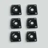 Black Metal Output Jack Plate Set for Guitar and Bass