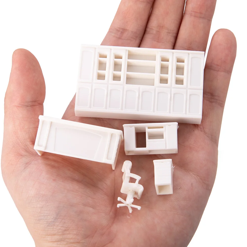 Miniature White Office Set for Dioramas 2 Miniature White Office Set for Dioramas - Image 2