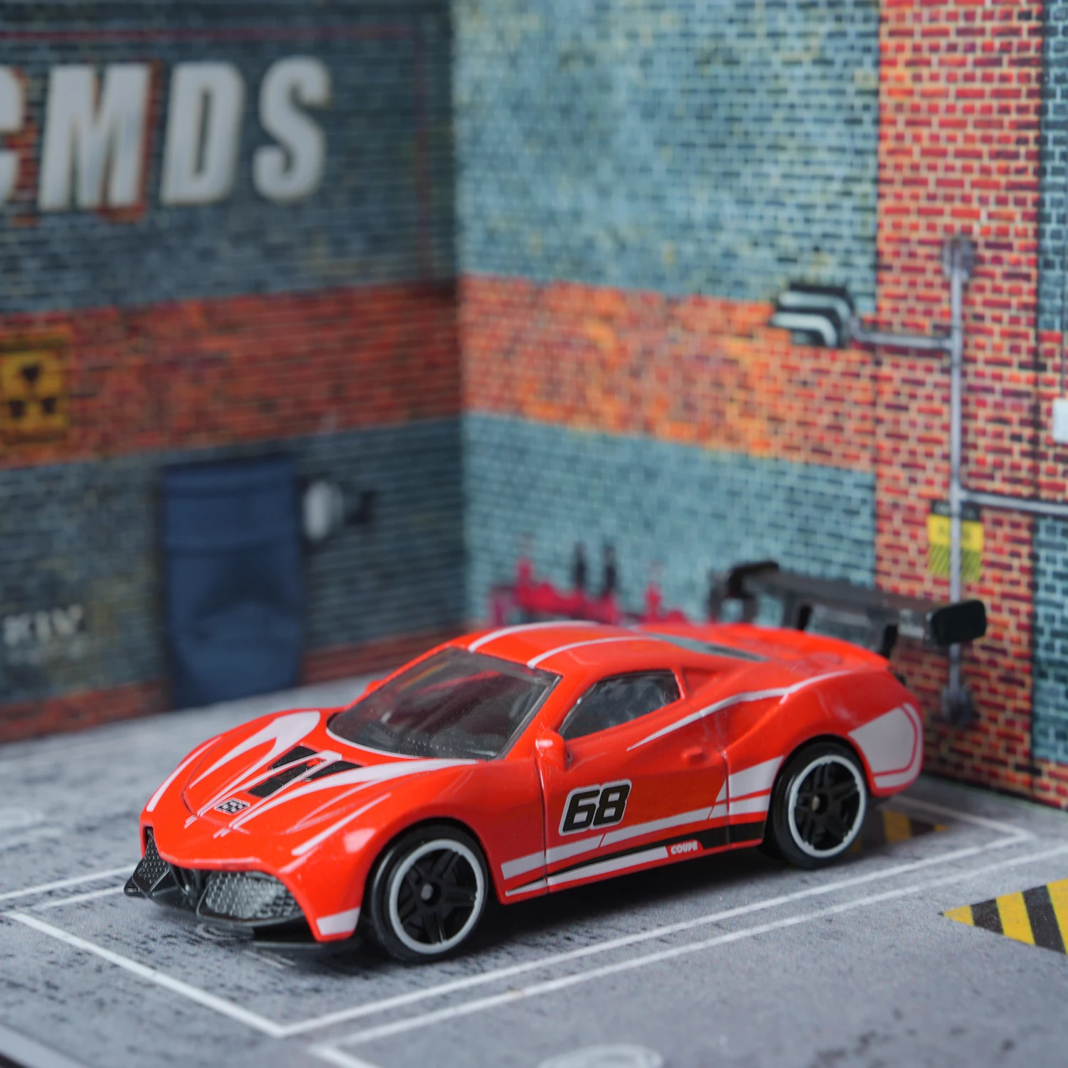 1:64 Flame Red Die-Cast Race Car 6 1:64 Flame Red Die-Cast Race Car - Image 6