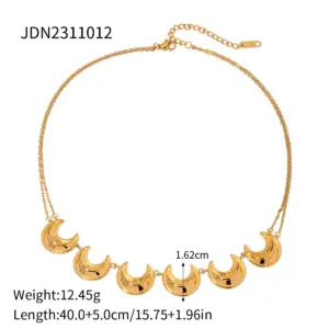 Stainless Steel Crescent Moon Necklace for Women 12 Sbb5d993268f745f0a9a3f1735d99321a3