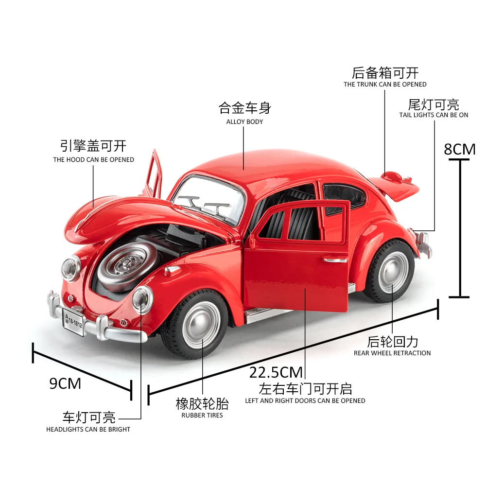 1955 Volkswagen Beetle Diecast Model 1:18 Scale 3 1955 Volkswagen Beetle Diecast Model 1:18 Scale - Image 3