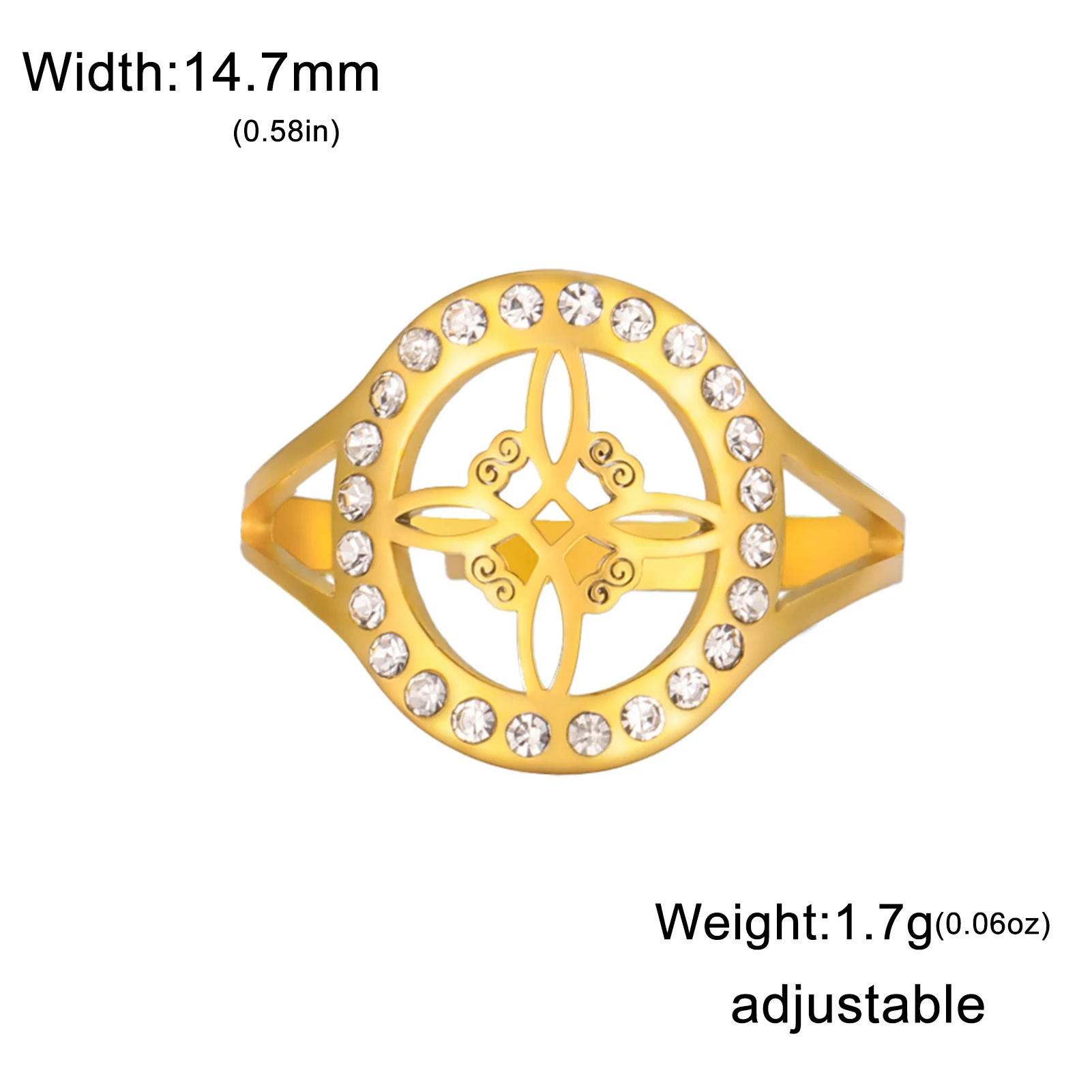 Elegant Adjustable Witch Knot Ring 7 Elegant Adjustable Witch Knot Ring - Image 7