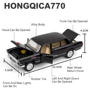 Vintage Red HONG QI CA770 Model Car 1/32 Scale 8 Sbb8ccf946bb540228ac71b54c8f43f64f
