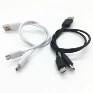 Dual Micro USB Y-Splitter Charging Cable 20cm