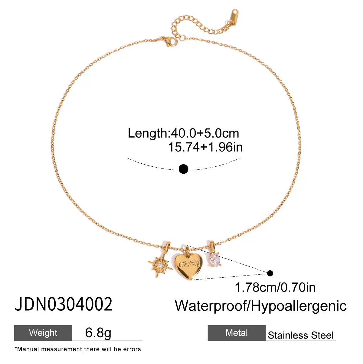 Stainless Steel Gold Mom Necklace 7 Stainless Steel Gold Mom Necklace - Image 7