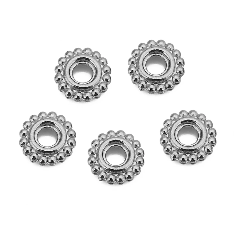 Stainless Steel Daisy Spacer Beads Set 7 Stainless Steel Daisy Spacer Beads Set - Image 7