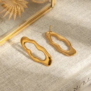 Minimalist Irregular Gold Steel Earrings 11 Sbc0f09c27aa041a7b405baea57b20abaM