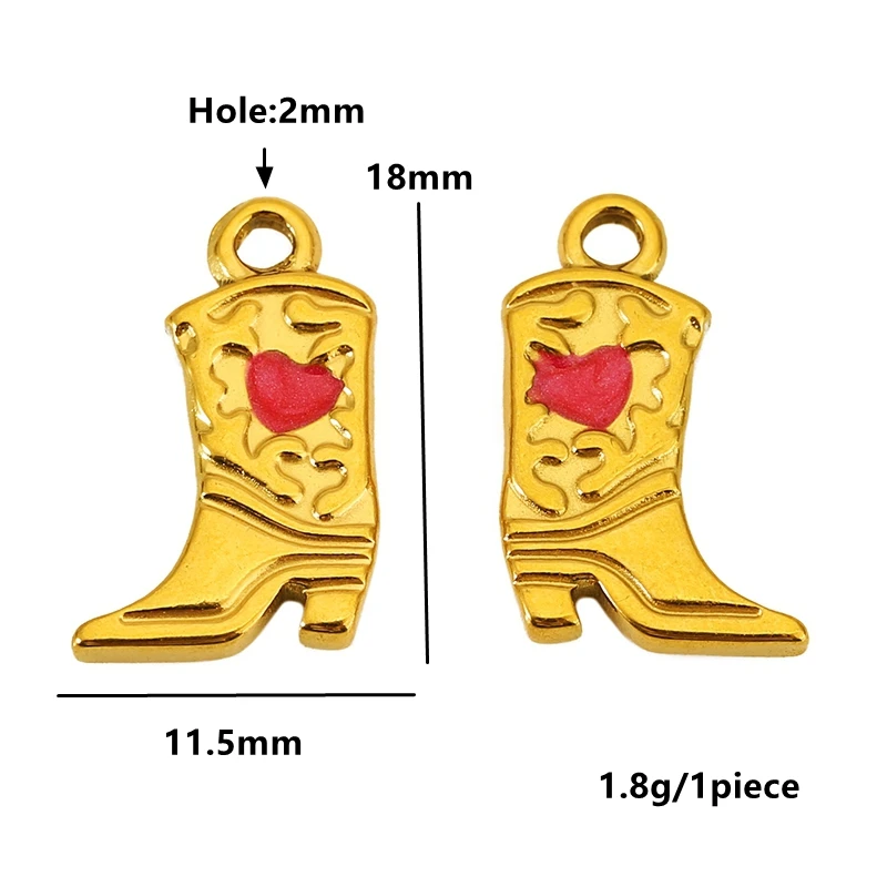 Stainless Steel High Heel Charm Set (5 pcs) 4 Stainless Steel High Heel Charm Set (5 pcs) - Image 4