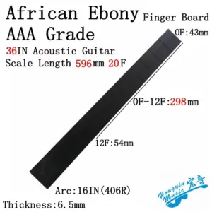 Elegant African Ebony Guitar Fingerboard 12 Sbc202ede518a42f9a3fd2b02d8021f4aA