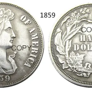 Vintage USA 1859 French Head Half Replica Coin 4 Sbc4c3c8cb5df4b2184710afd235eaa56v