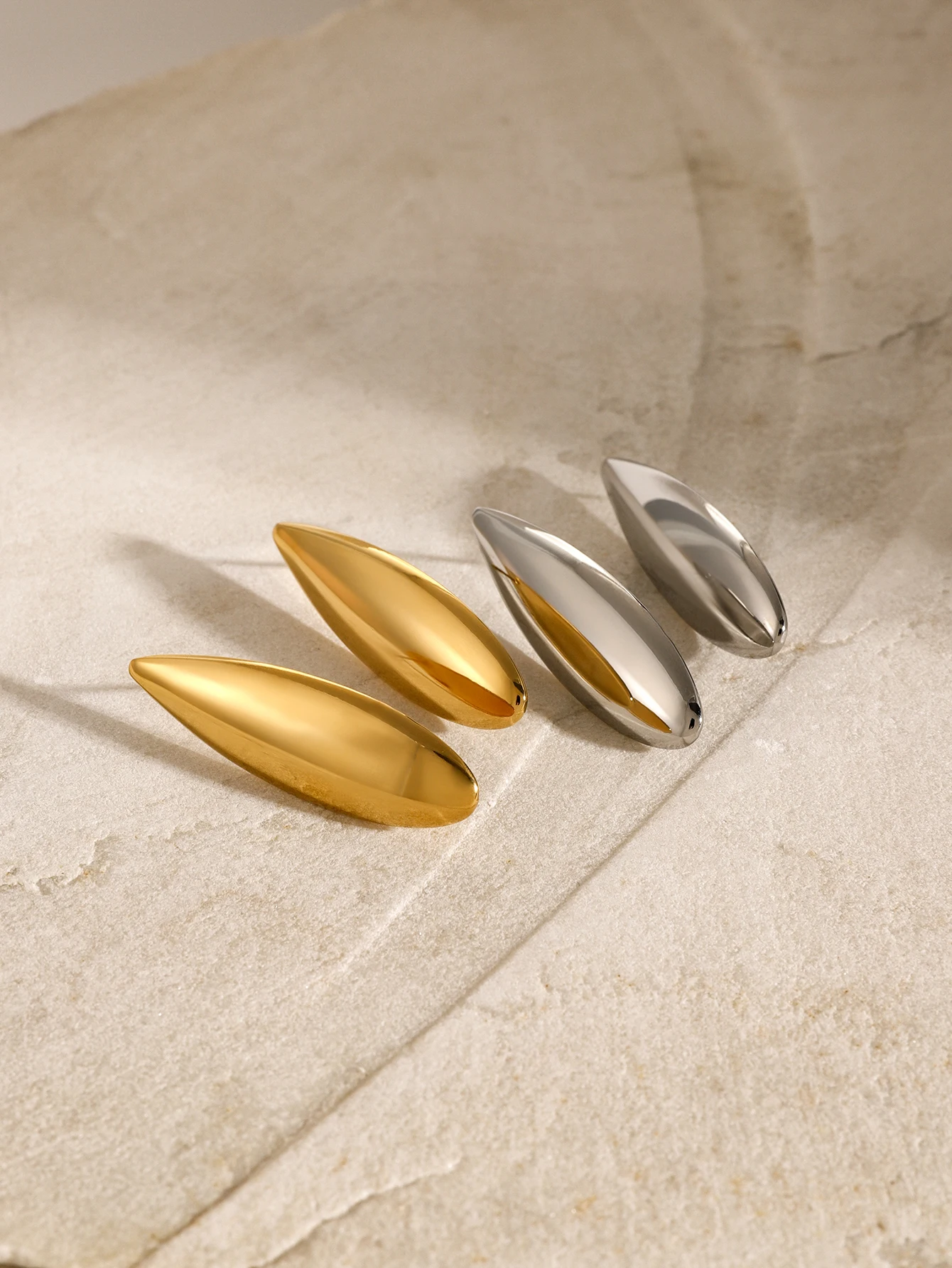 Stainless Steel Water Drop Earrings JDEW2405029 2 Stainless Steel Water Drop Earrings JDEW2405029 - Image 2