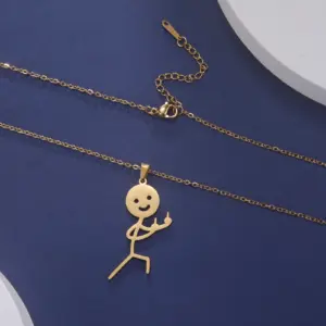 Bold Stainless Steel Middle Finger Necklace 17 Sbc522956aca7493a9597f6bb1b556d53L