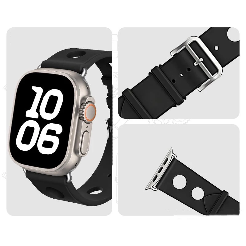 Silicone Watch Band for Apple Watch Series 8-11 & Ultra 2 Silicone Watch Band for Apple Watch Series 8-11 & Ultra - Image 2