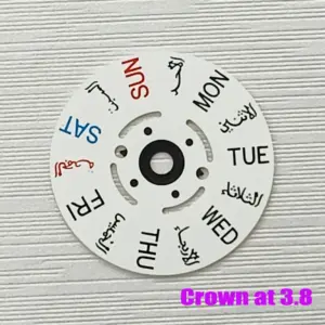 White Date and Week Wheel for NH35/36 Movements 17 Sbc53f7b03f1a4b9bae5661a05d97ef18Z