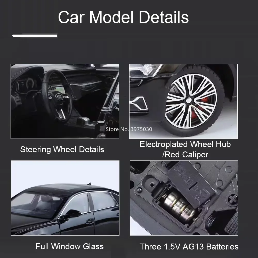 1:24 Scale A6L Diecast Car Model in Multiple Colors 5 1:24 Scale A6L Diecast Car Model in Multiple Colors - Image 5