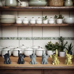 Colorful Elephant Ornament Set