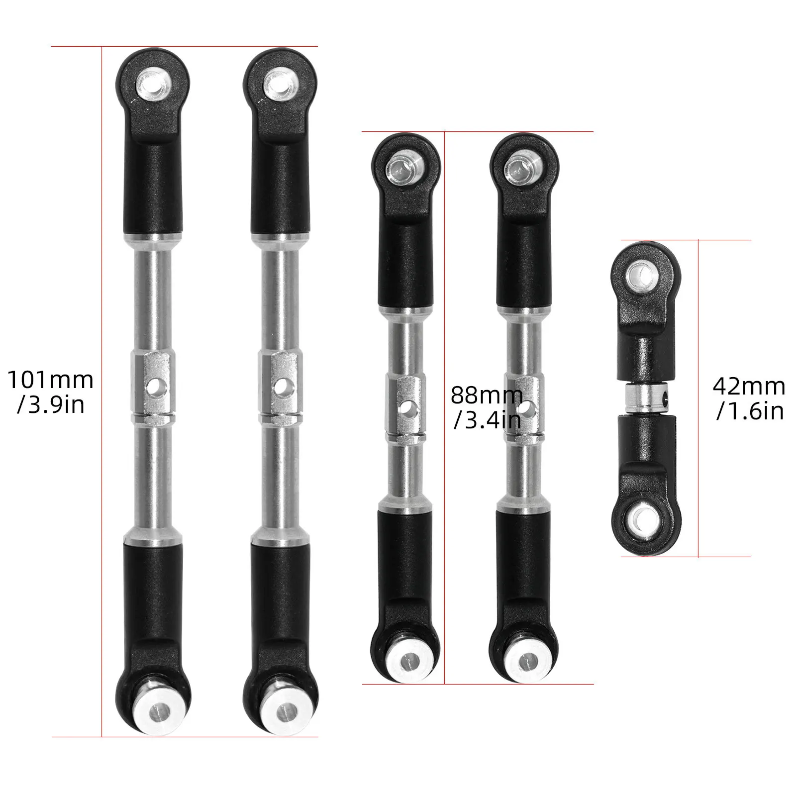 Set of Five Steel RC Car Turnbuckles for Arrma Models 2 Set of Five Steel RC Car Turnbuckles for Arrma Models - Image 2