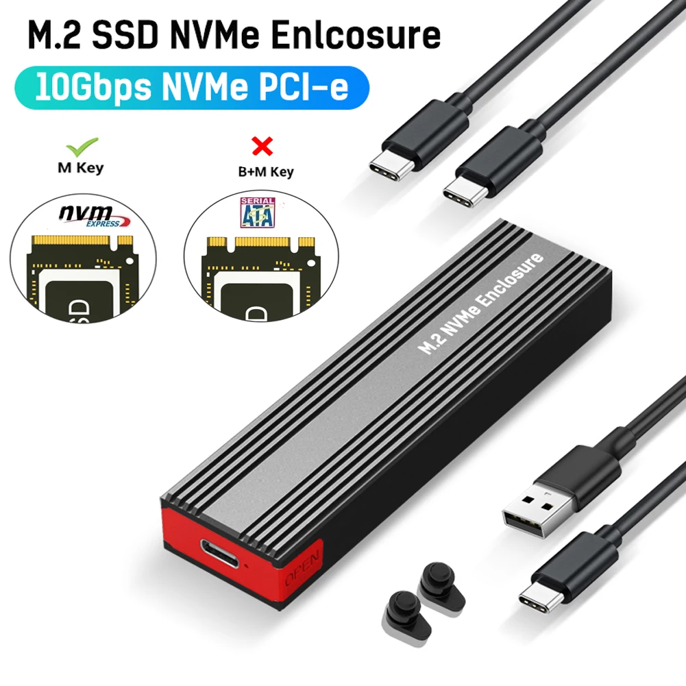 M.2 NVMe SSD Enclosure Aluminum 10Gbps 1 M.2 NVMe SSD Enclosure Aluminum 10Gbps