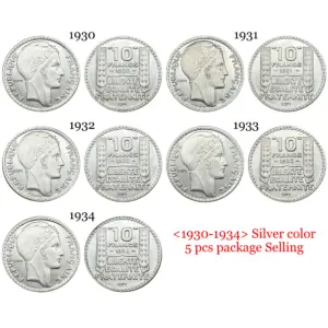 Vintage France 10 Francs Replica Coins Set 7 Sbcaa0e8aa163472d8362ac8da715a3c4o