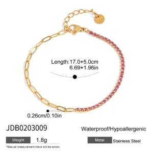 Stainless Steel Zircon Bracelet for Women 16 Sbcb8fbe62b804442acb14b29864781e89