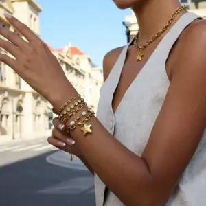 Gold Stainless Steel Star Bracelet JDB0305012 12 Sbccc1c3c97044eff85203eeea92193055