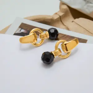 Gold-Tone Stainless Steel Geometric Earrings 10 Sbcd6557dc6614b1e8ca611dacfcfe6a7g