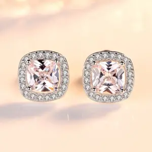 Sterling Silver Round Earrings with Cubic Zirconia 10 Sbce00c91ad30495da89701a284914dffI