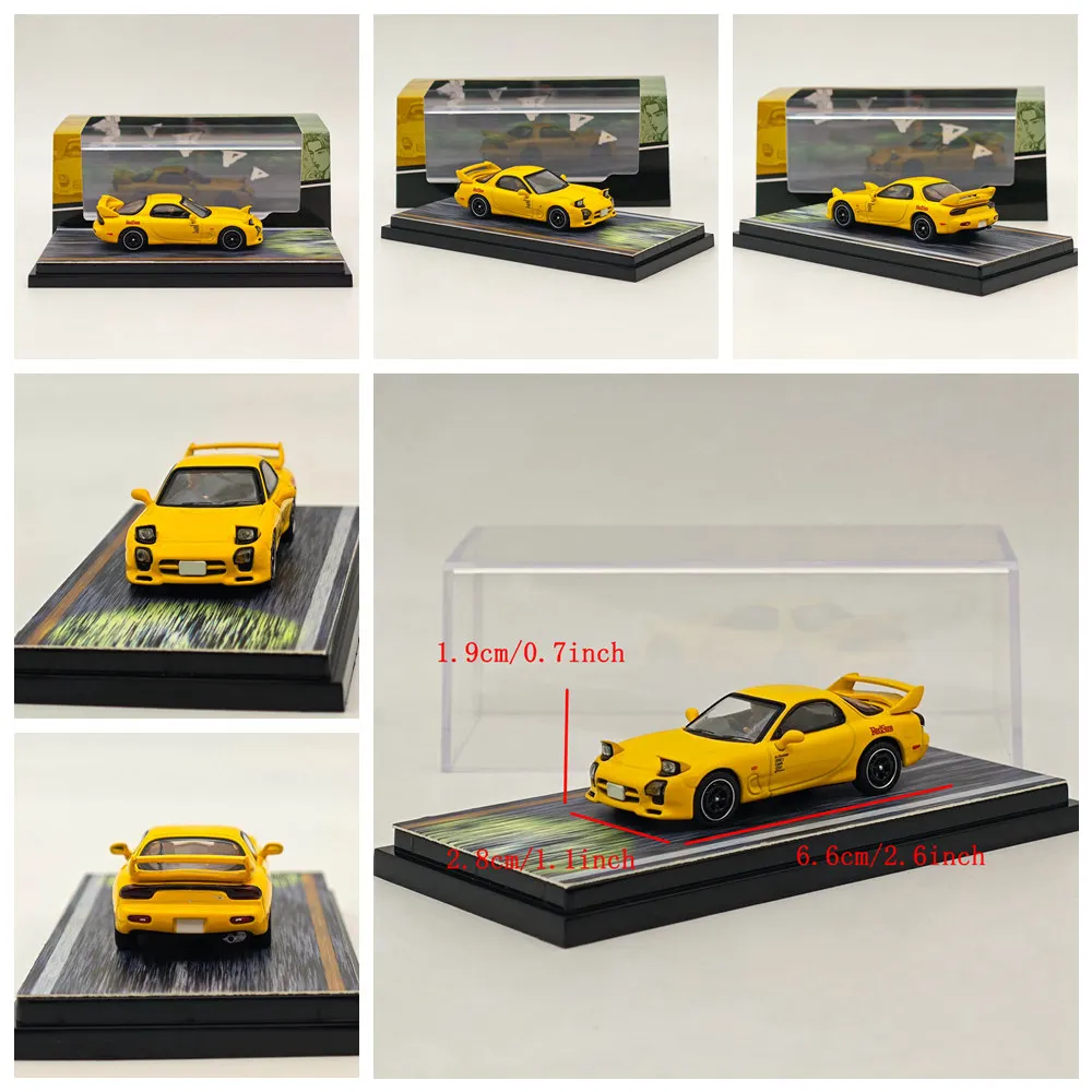 Diecast RX-7 Model 1:64 Scale White & Yellow 10 Diecast RX-7 Model 1:64 Scale White & Yellow - Image 10