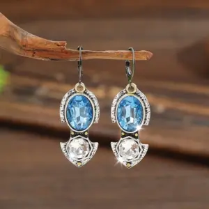 Vintage Blue and White Drop Earrings 10 Sbd555e03611843a08fc4d82b71cc803ev