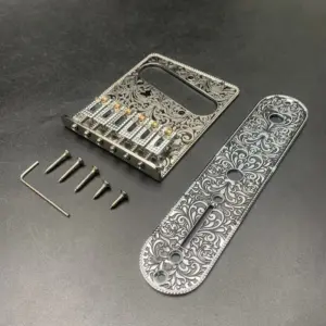 Vintage 6-String Roller Saddle Bridge Set in Gold or Chrome 13 Sbd573f6387614e2a8e55a4a76728edf9R