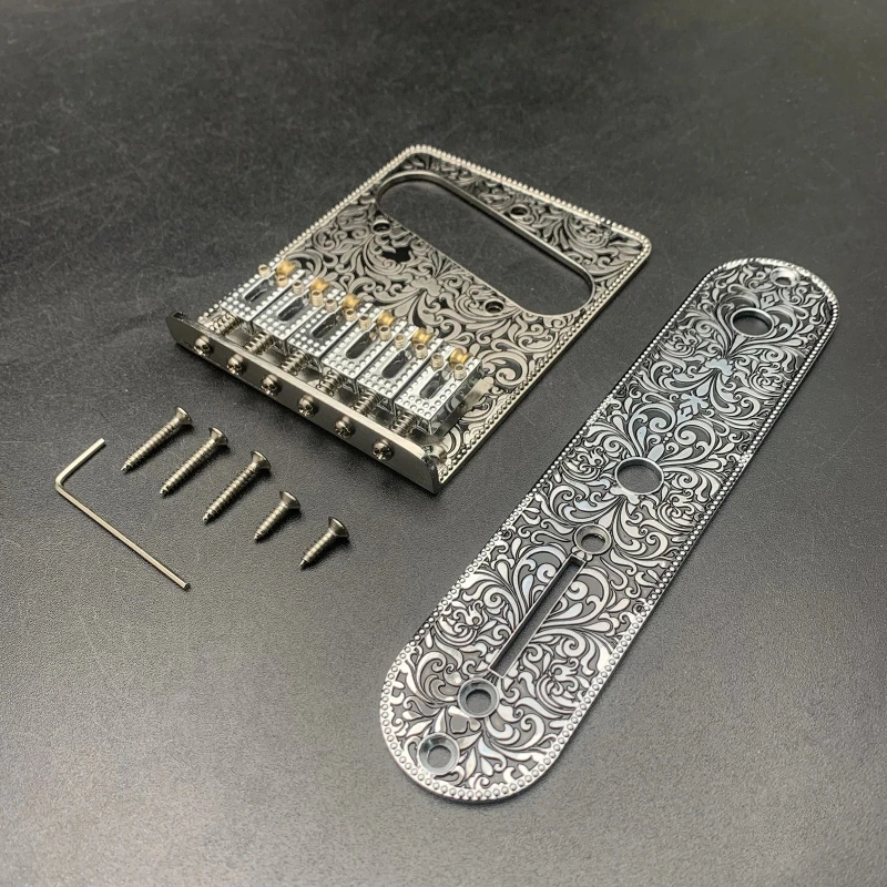 Vintage 6-String Roller Saddle Bridge Set in Gold or Chrome 6 Vintage 6-String Roller Saddle Bridge Set in Gold or Chrome - Image 6