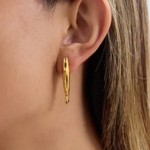 Stainless Steel Gold Fish Earrings Set 12 Sbd6b33ea003c4ce28be3fb89ea45e7e7v